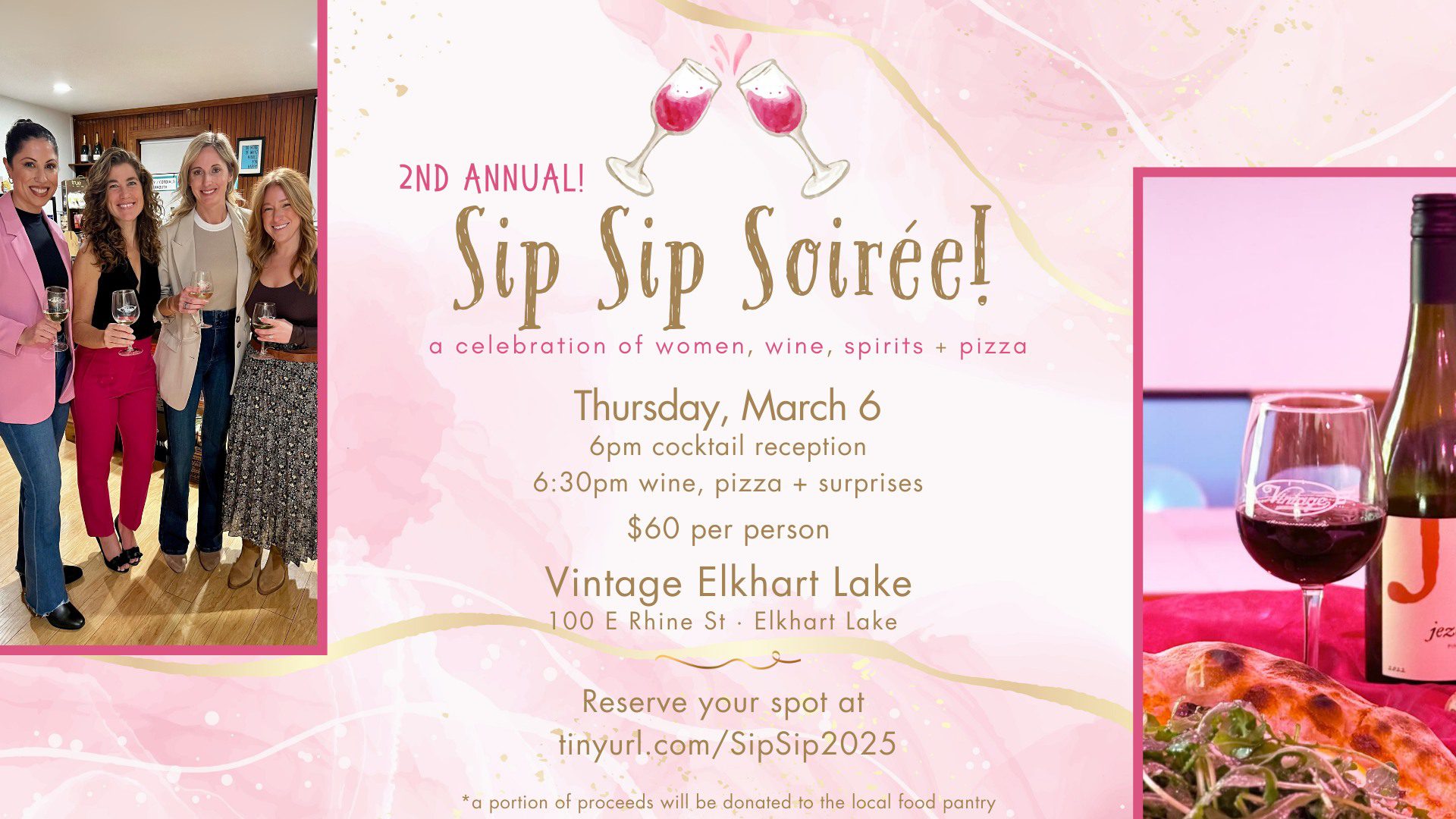 Sip Sip Soirée! A Celebration of Women, Wine, Spirits + Pizza