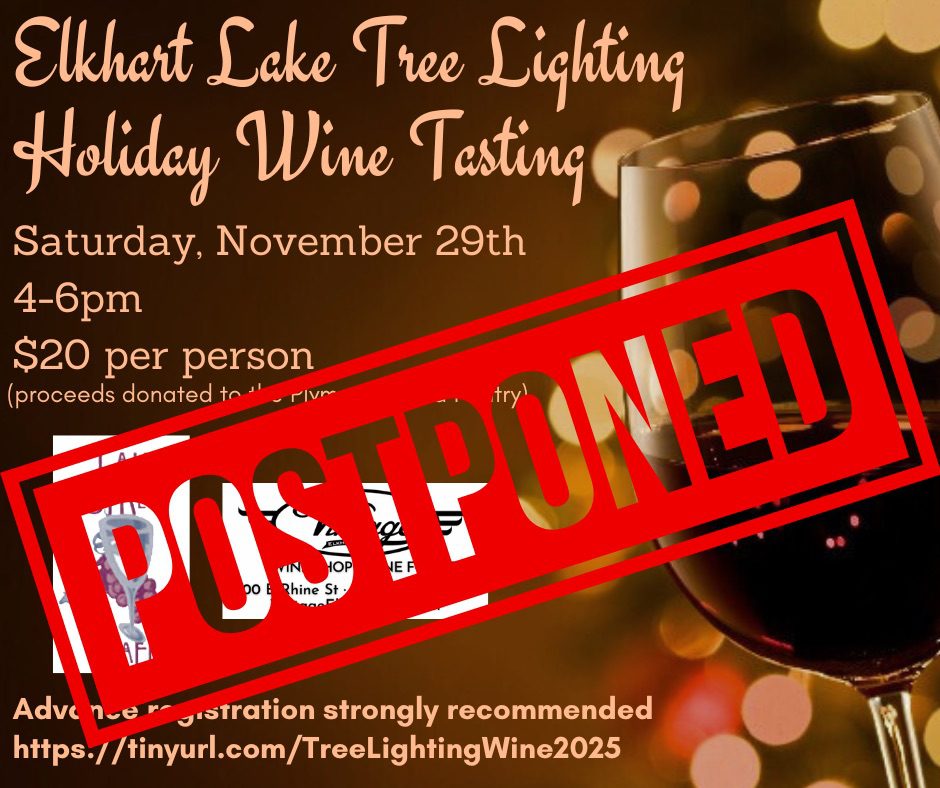 POSTPONED: Elkhart Lake Tree Lighting Holiday Wine Tasting