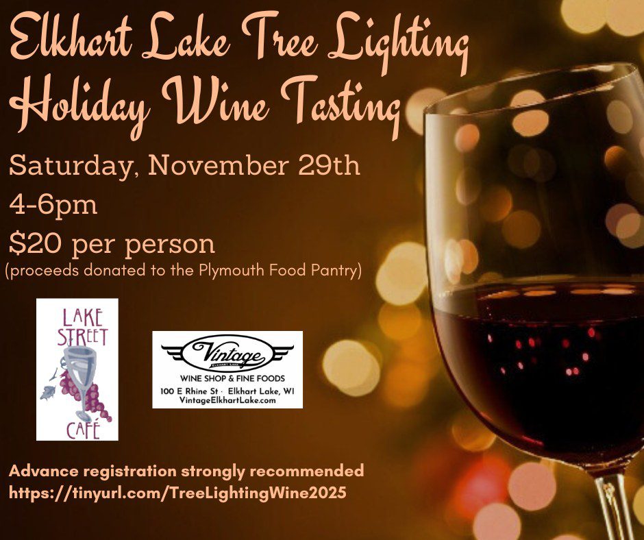 Elkhart Lake Tree Lighting Holiday Wine Tasting