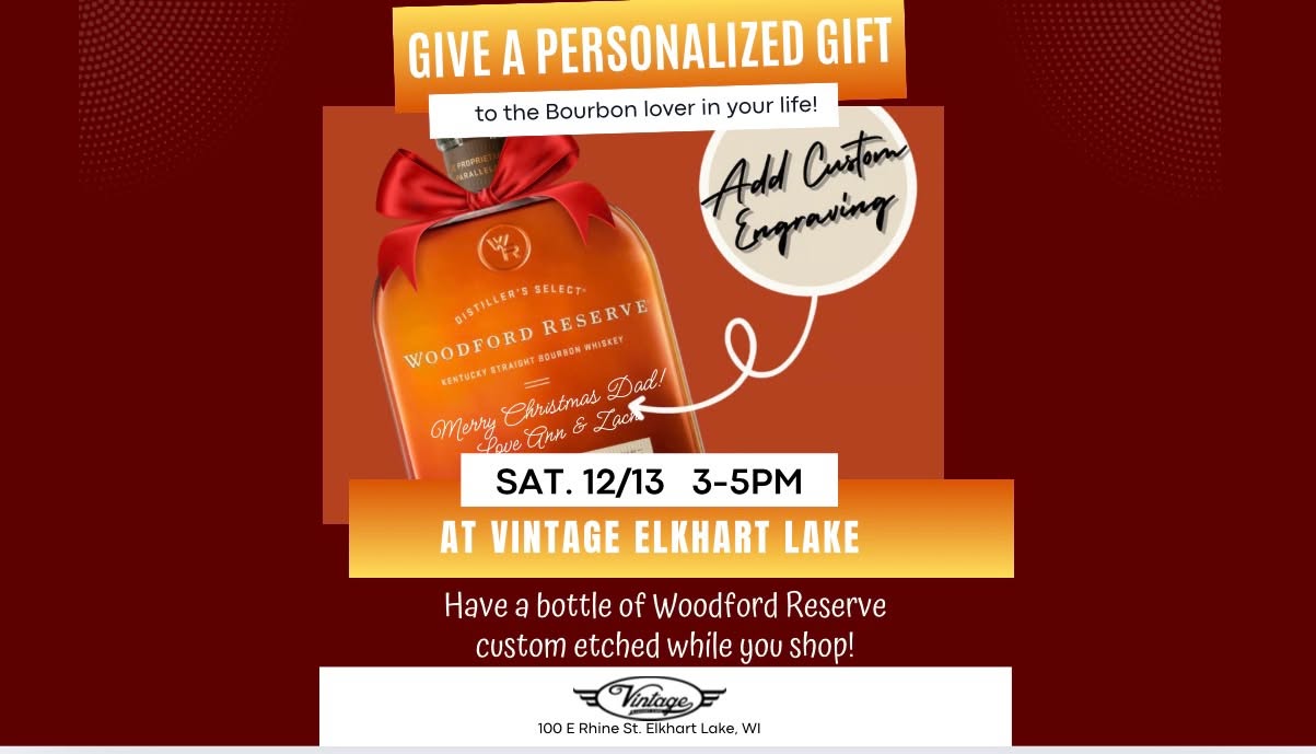 Woodford Reserve Custom Bottle Etching